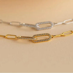 Copper Inlaid Zircon Infinite Symbol Bracelet For Women